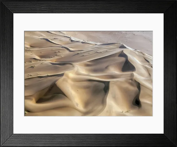 Framed Print : The irregular and peculiar shapes of the dunes of the Namib desert by the Atlantic Framed Print : The irregular and peculiar shapes of the dunes of the Namib desert by the Atlantic