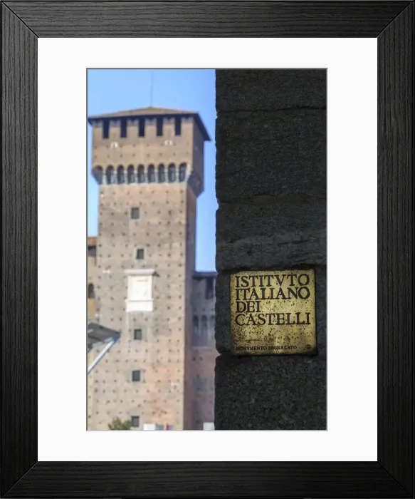 Framed Print : View of one of the old towers of the ancient Sforza Castle Milan Lombardy Italy Europe Framed Print : View of one of the old towers of the ancient Sforza Castle Milan Lombardy Italy Europe