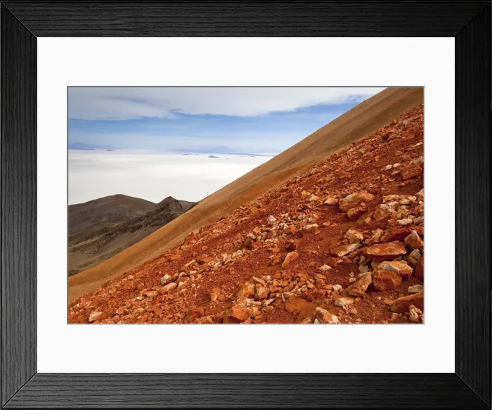 Framed Print : Climbing the highest peak of the salar de Uyuni, volcano Tunupa (Bolivia) Framed Print : Climbing the highest peak of the salar de Uyuni, volcano Tunupa (Bolivia)