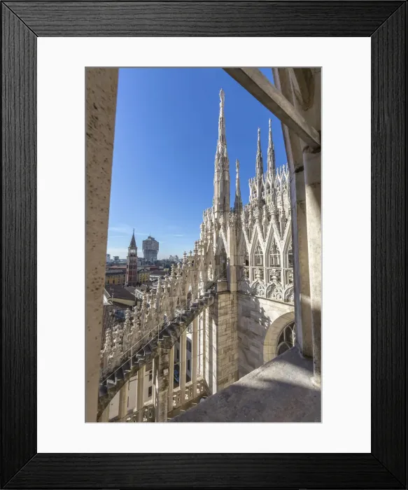 Framed Print : The white marble spiers on the top of the Duomo Milan Lombardy Italy Europe Framed Print : The white marble spiers on the top of the Duomo Milan Lombardy Italy Europe