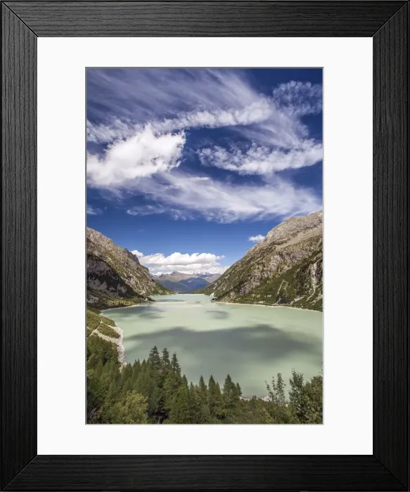 Framed Print : Lake Benedetto and Lake D Avio, some of the artificial lakes in the Avio Valley Framed Print : Lake Benedetto and Lake D Avio, some of the artificial lakes in the Avio Valley