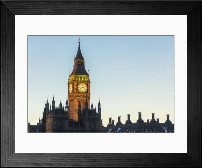 Framed Print : View of Big Ben and Westminster Palace illuminated at night time London United Kingdom Framed Print : View of Big Ben and Westminster Palace illuminated at night time London United Kingdom