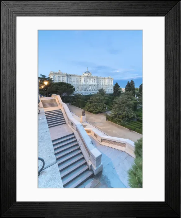 Framed Print : Royal Palace of Madrid (Palacio Real de Madrid) seen from Jardines De Sabatini, Spain Framed Print : Royal Palace of Madrid (Palacio Real de Madrid) seen from Jardines De Sabatini, Spain