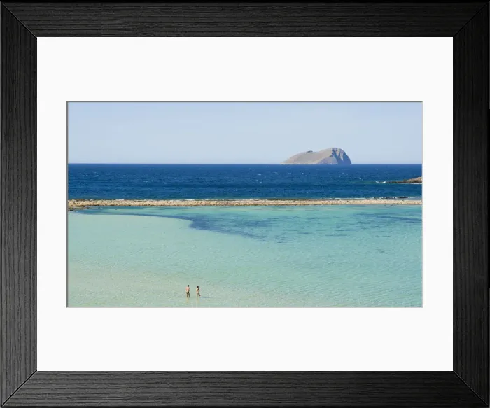 Framed Print : Swimmers in Balos beach, Crete, Greece, Mediterranean sea Framed Print : Swimmers in Balos beach, Crete, Greece, Mediterranean sea