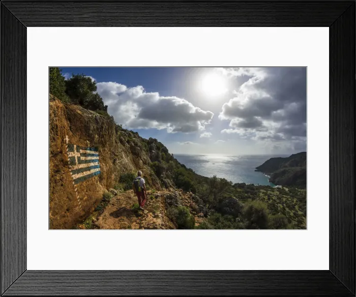 Framed Print : Trekking in Lissos archaeological site, Crete, Greece, Mediterranean sea Framed Print : Trekking in Lissos archaeological site, Crete, Greece, Mediterranean sea