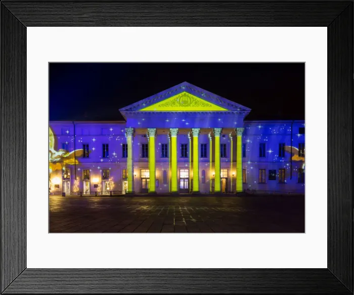 Framed Print : Como Magic Light Festival: theatre, Como, Province of Como, Lombardy, Italy Framed Print : Como Magic Light Festival: theatre, Como, Province of Como, Lombardy, Italy