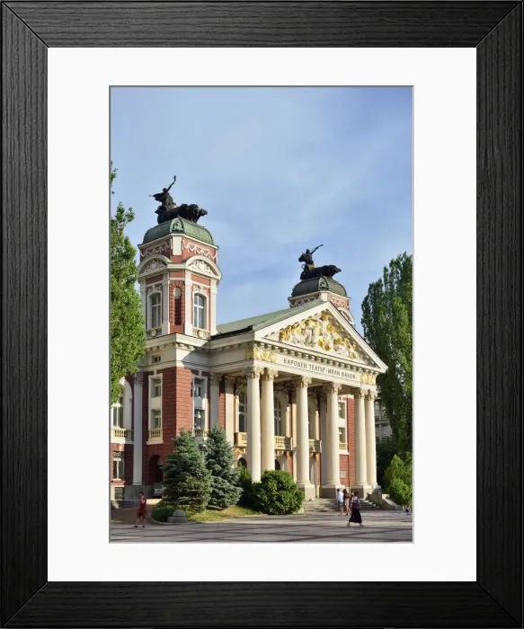 Framed Print : Ivan Vazov National Theatre, the oldest theatre in the country. Sofia, Bulgaria