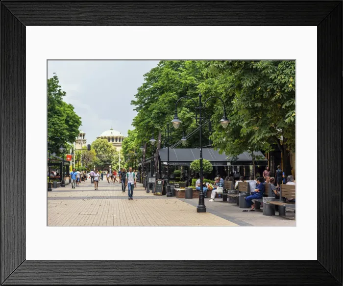 Framed Print : Vitosha Boulevard, the main pedestrian and commercial street in the centre of Sofia Framed Print : Vitosha Boulevard, the main pedestrian and commercial street in the centre of Sofia