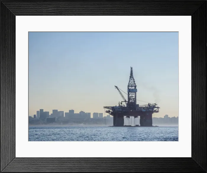 Framed Print : Ocean Valor Diamond Offshore Drilling Platform, Guanabara Bay, Niteroi, State of Rio Framed Print : Ocean Valor Diamond Offshore Drilling Platform, Guanabara Bay, Niteroi, State of Rio