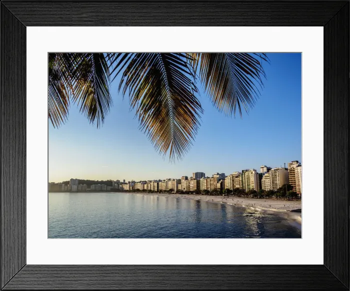 Framed Print : Icarai Beach and Neighbourhood, Niteroi, State of Rio de Janeiro, Brazil