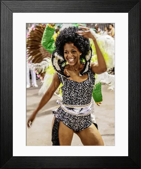 Framed Print : Samba Dancer at the Carnival Parade in Rio de Janeiro, Brazil Framed Print : Samba Dancer at the Carnival Parade in Rio de Janeiro, Brazil