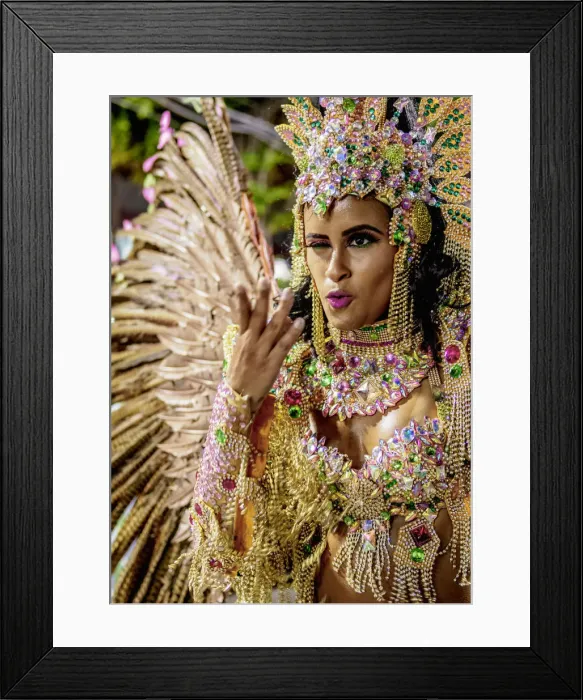 Framed Print : Samba Dancer at the Carnival Parade in Rio de Janeiro, Brazil Framed Print : Samba Dancer at the Carnival Parade in Rio de Janeiro, Brazil