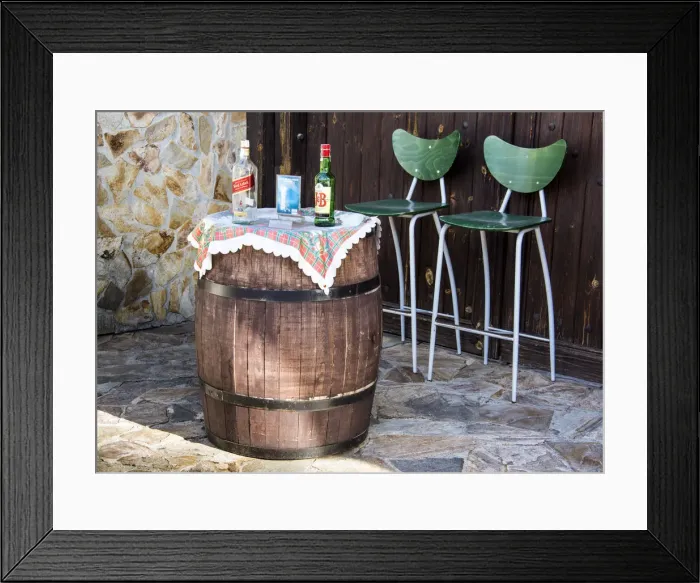 Framed Print : A bar in a ski resort of Bansko, Bulgaria Framed Print : A bar in a ski resort of Bansko, Bulgaria