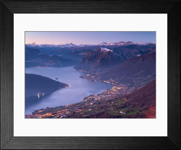 Framed Print : Iseo lake and Orobie Alps, Brescia province, Lombardy district, Italy