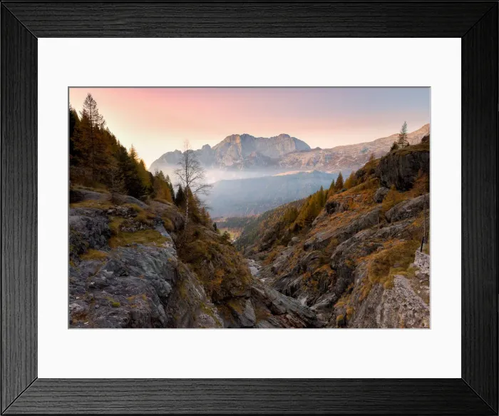 Framed Print : Mount Presolana at dawn in Scalve Valley, Lombardy, Bergamo province, Italy Framed Print : Mount Presolana at dawn in Scalve Valley, Lombardy, Bergamo province, Italy