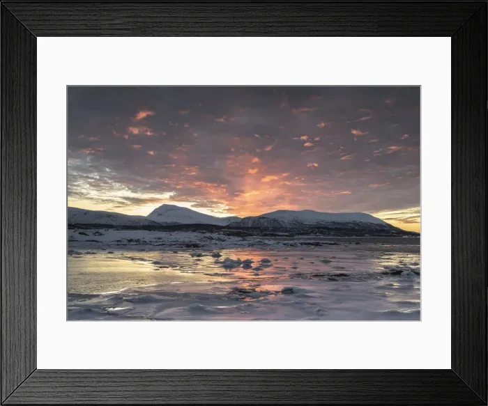 Framed Print : Sunrise near Tromso - Troms county, Europe, Norway Framed Print : Sunrise near Tromso - Troms county, Europe, Norway