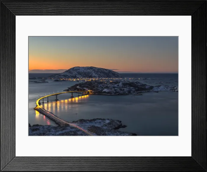 Framed Print : View on the fjord, Sommaroy island, Troms county, Norway, Europe Framed Print : View on the fjord, Sommaroy island, Troms county, Norway, Europe