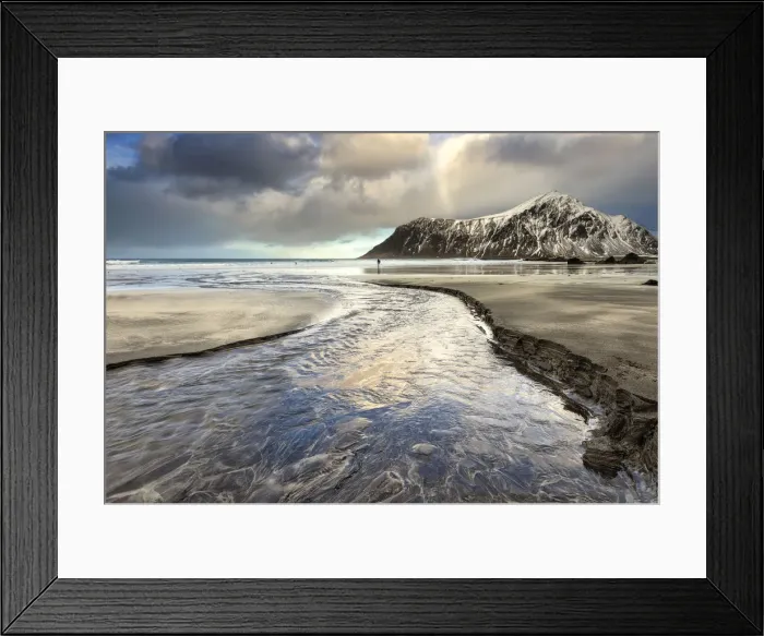 Framed Print : Skagsanden beach, Flakstad, Lofoten, Norway, Europe Framed Print : Skagsanden beach, Flakstad, Lofoten, Norway, Europe