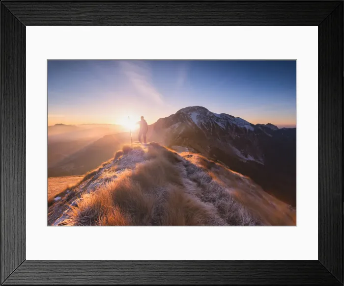 Framed Print : Sunrise in Mount Maniva, Lombardy district, Brescia province, Italy Framed Print : Sunrise in Mount Maniva, Lombardy district, Brescia province, Italy