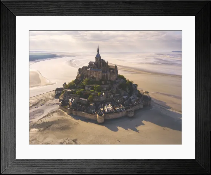 Framed Print : Le Mont Saint Michel aerial view, Normandy, France Framed Print : Le Mont Saint Michel aerial view, Normandy, France