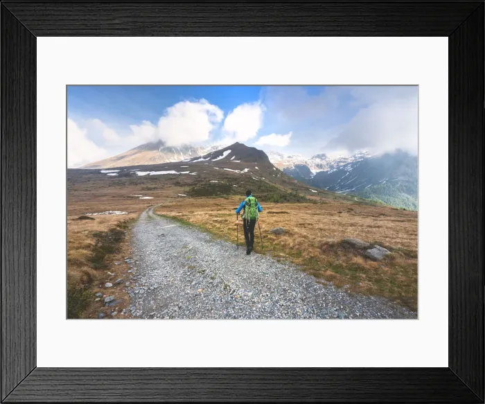 Framed Print : Trekking in Stelvio national park in Brescia province, Lombardy district, Italy Framed Print : Trekking in Stelvio national park in Brescia province, Lombardy district, Italy