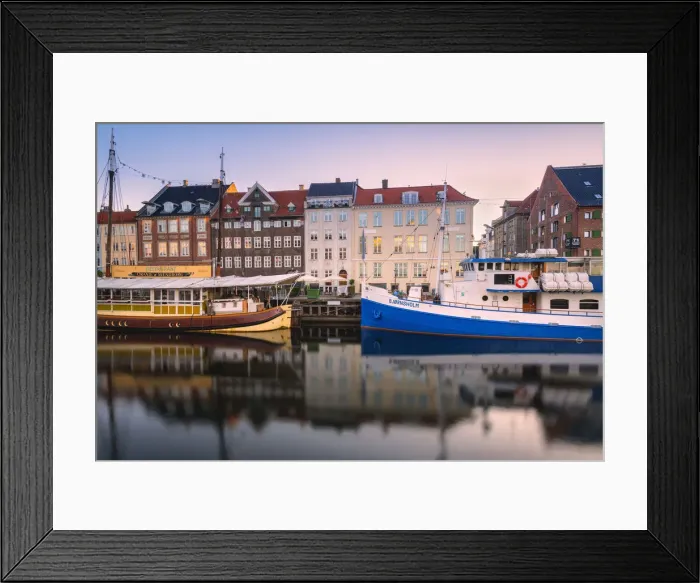 Framed Print : Nyhavn at dawn, Copenhagen, Hovedstaden, Denmark, Northern Europe Framed Print : Nyhavn at dawn, Copenhagen, Hovedstaden, Denmark, Northern Europe