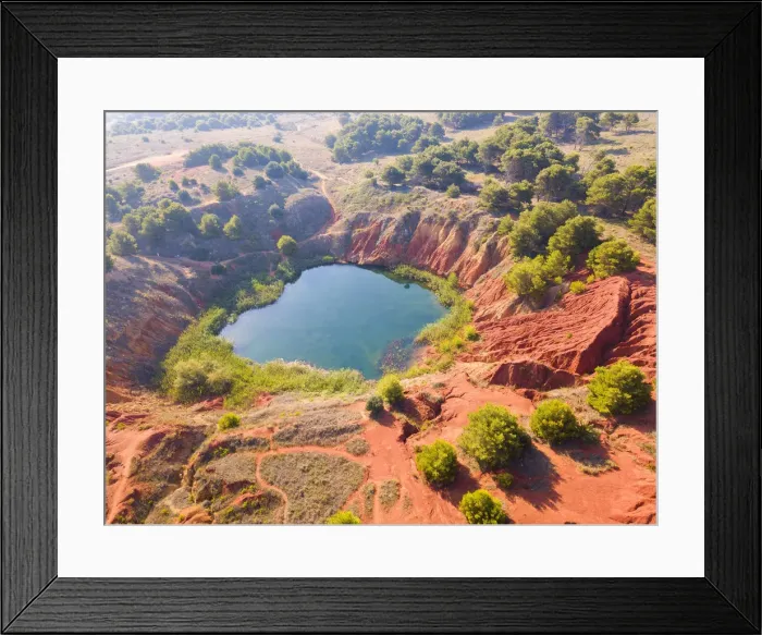 Framed Print : Ex Cava di Bauxite, Otranto district, Puglia, Italy Framed Print : Ex Cava di Bauxite, Otranto district, Puglia, Italy