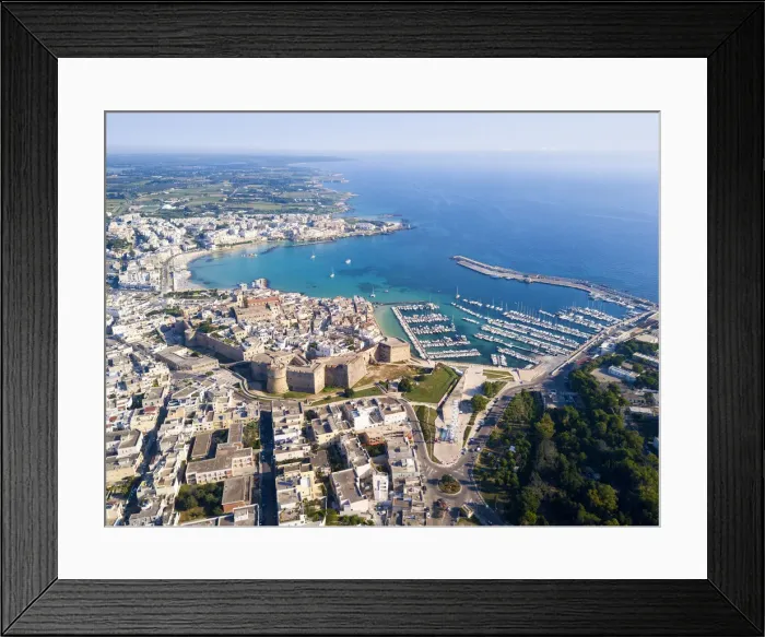 Framed Print : Otranto aerial view, Otranto district, Puglia, Italy Framed Print : Otranto aerial view, Otranto district, Puglia, Italy