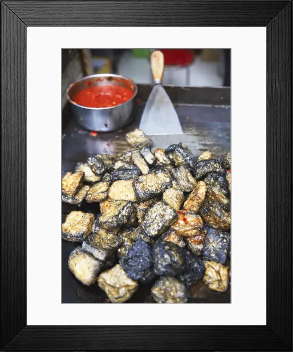 Framed Print : Fried tofu, Fuzi Miao area, Nanjing, Jiangsu, China Framed Print : Fried tofu, Fuzi Miao area, Nanjing, Jiangsu, China