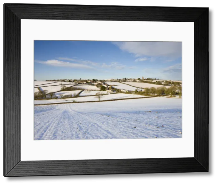 Framed Print : Mid Devon village of Morchard Bishop covered in snow. Winter (February) 2009 Framed Print : Mid Devon village of Morchard Bishop covered in snow. Winter (February) 2009