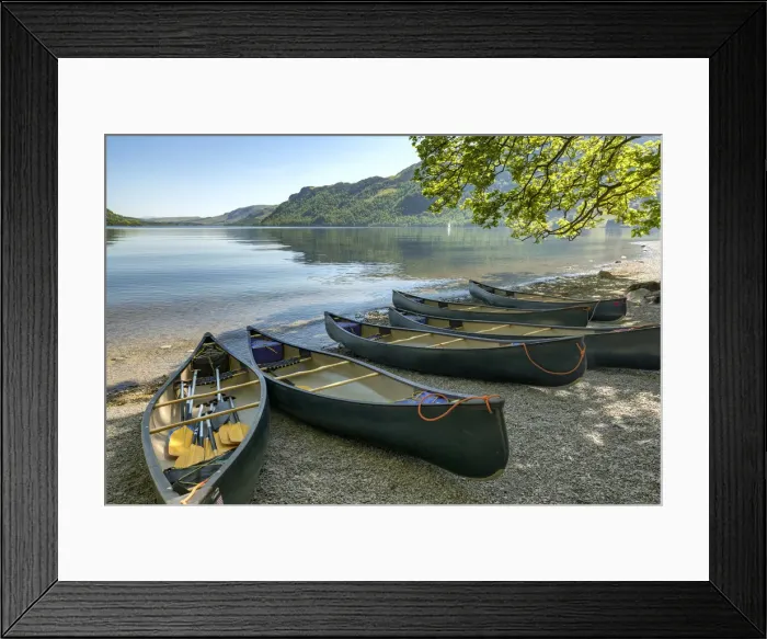 Framed Print : Europe, United Kingdom, England, Cumbria, Lake District, Ullswater, Canoes Framed Print : Europe, United Kingdom, England, Cumbria, Lake District, Ullswater, Canoes