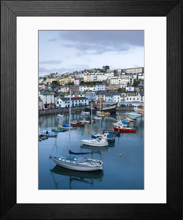 Framed Print : Brixham Old Harbour, Brixham, South Hams, Devon, England. February 2009 Framed Print : Brixham Old Harbour, Brixham, South Hams, Devon, England. February 2009