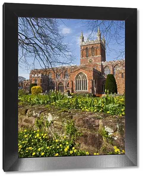 Church of the Holy Cross, the parish church of Crediton in early Spring, Devon, England