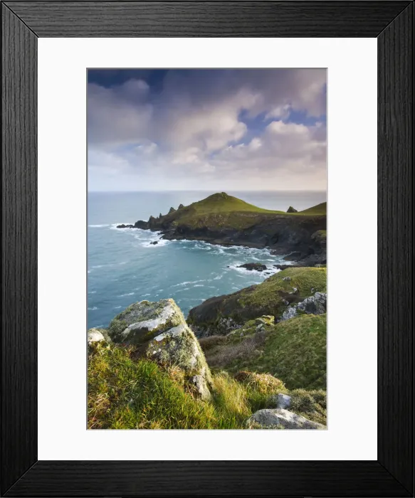 Framed Print : Rumps Point from Pentire Head, Cornwall, England. Spring (April) 2009 Framed Print : Rumps Point from Pentire Head, Cornwall, England. Spring (April) 2009