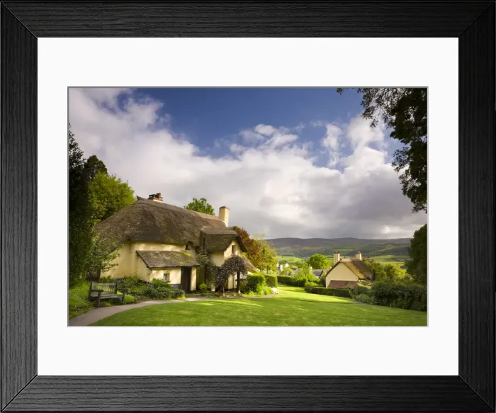Framed Print : Thatched cottages in the picturesque village of Selworthy, Exmoor National Park, Somerset Framed Print : Thatched cottages in the picturesque village of Selworthy, Exmoor National Park, Somerset