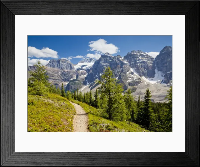 Framed Print : Footpath through the Valley of the Ten Peaks, Banff National Park, Alberta, Canada Framed Print : Footpath through the Valley of the Ten Peaks, Banff National Park, Alberta, Canada