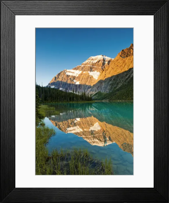 Framed Print : Mt. Edith Cavell Reflecting in Cavell Lake, Jasper National Park, Alberta, Canada Framed Print : Mt. Edith Cavell Reflecting in Cavell Lake, Jasper National Park, Alberta, Canada