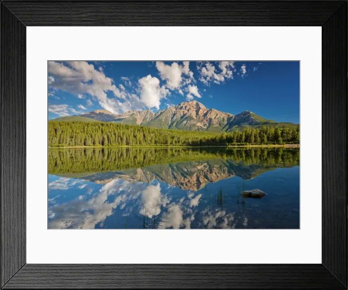 Framed Print : Pyramid Mountain Reflecting in Patricia Lake, Jasper National Park, Alberta, Canada Framed Print : Pyramid Mountain Reflecting in Patricia Lake, Jasper National Park, Alberta, Canada