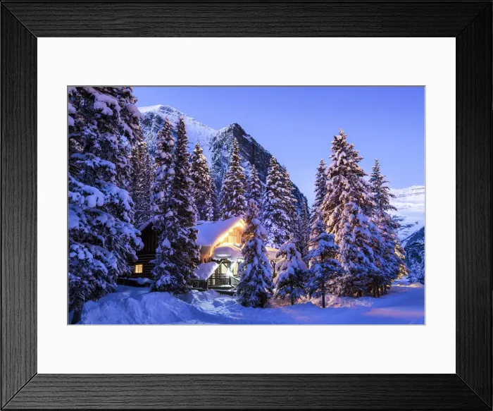 Framed Print : Cabin in Winter, Banff National Park, Alberta, Canada Framed Print : Cabin in Winter, Banff National Park, Alberta, Canada
