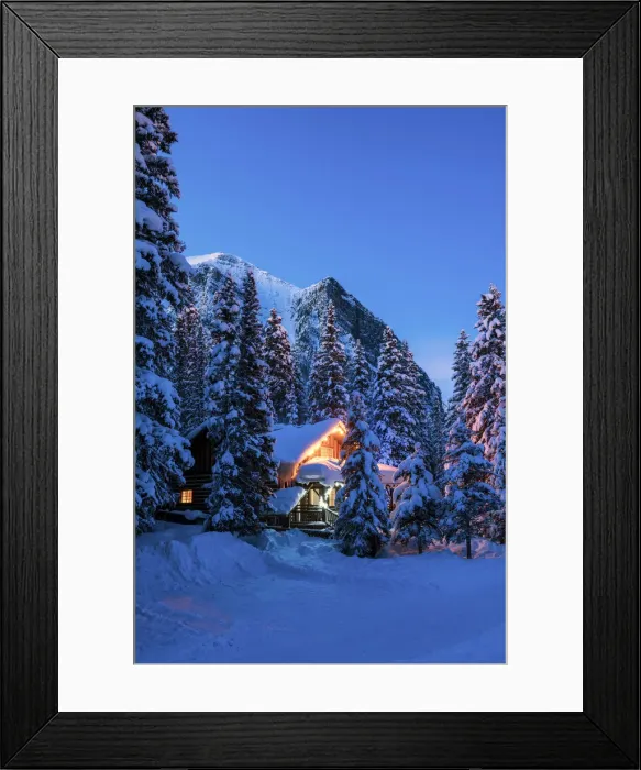 Framed Print : Cabin in Winter, Banff National Park, Alberta, Canada Framed Print : Cabin in Winter, Banff National Park, Alberta, Canada