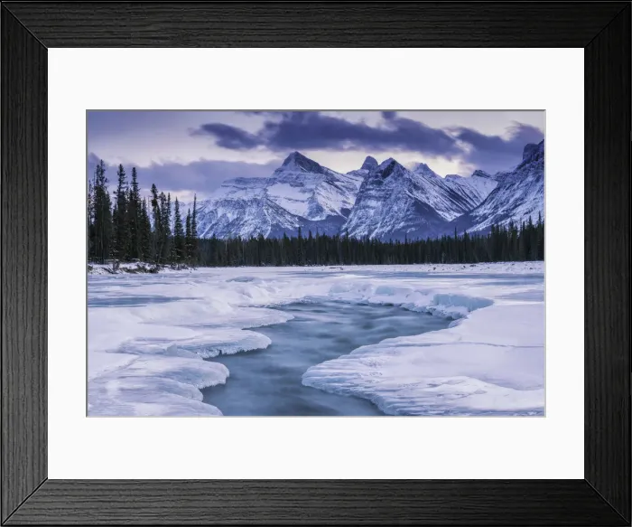 Framed Print : Athabasca River in Winter, Jasper National Park, Alberta, Canada Framed Print : Athabasca River in Winter, Jasper National Park, Alberta, Canada