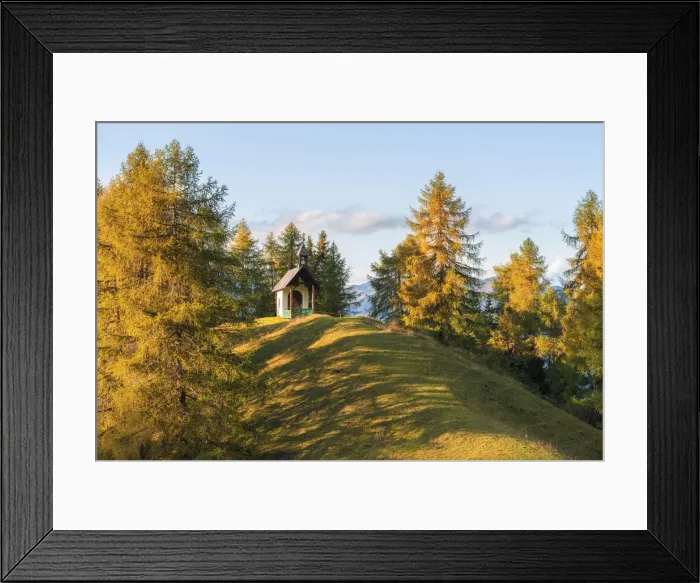Framed Print : Church of the Madonna of the Snow on Mount Peller Europe, Italy, Trentino region Framed Print : Church of the Madonna of the Snow on Mount Peller Europe, Italy, Trentino region
