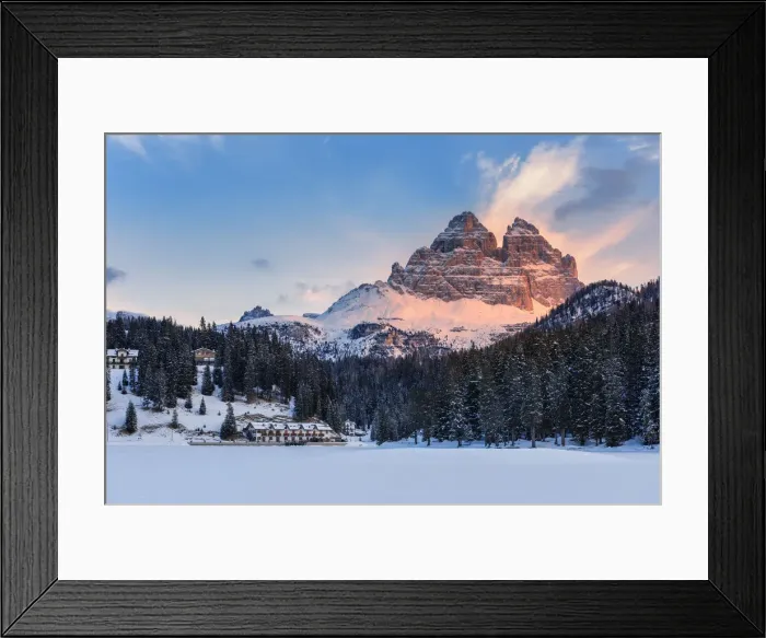 Framed Print : Lake Misurina and Tre Cime di Lavaredo Europe, Italy, Veneto, Belluno, Auronzo di Cadore Framed Print : Lake Misurina and Tre Cime di Lavaredo Europe, Italy, Veneto, Belluno, Auronzo di Cadore