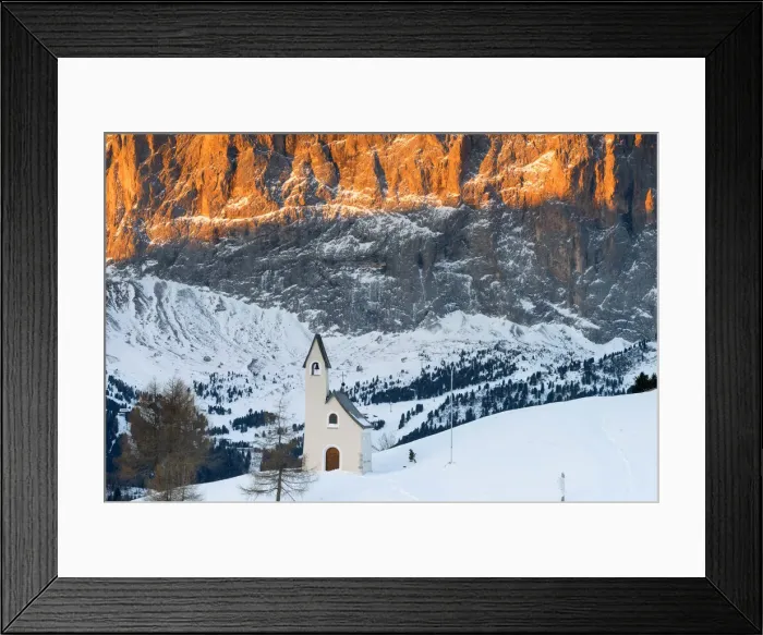 Framed Print : Alpine chapel at winter Europe, Italy, Trentino Alto Adige, Bolzano district, Gardena Framed Print : Alpine chapel at winter Europe, Italy, Trentino Alto Adige, Bolzano district, Gardena