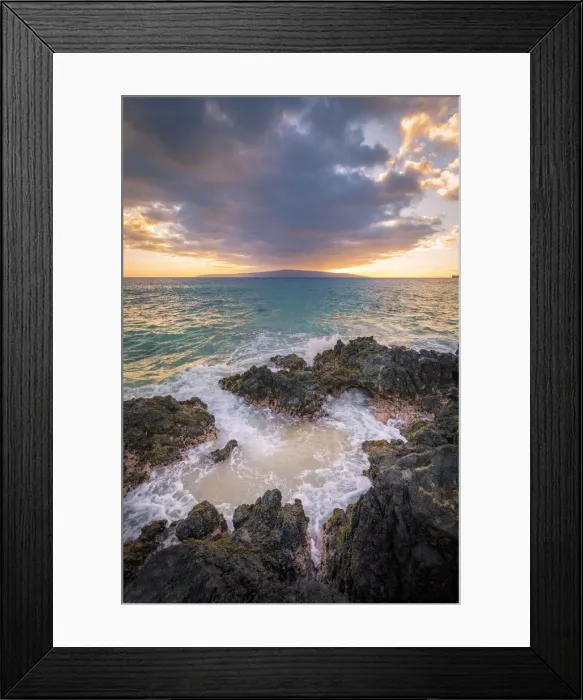 Framed Print : Sunset in Maui near Kihei, Maui Island, Hawaii, USA