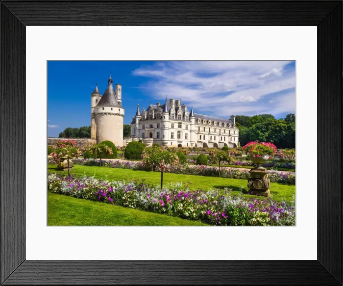 Framed Print : Chenonceau castle, Loire department, France Framed Print : Chenonceau castle, Loire department, France
