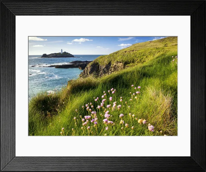 Framed Print : Godrevy Lighthouse, Cornwall, England Framed Print : Godrevy Lighthouse, Cornwall, England