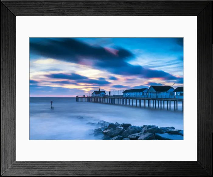 Framed Print : Southwold Pier at Sunrise, Suffolk, England Framed Print : Southwold Pier at Sunrise, Suffolk, England