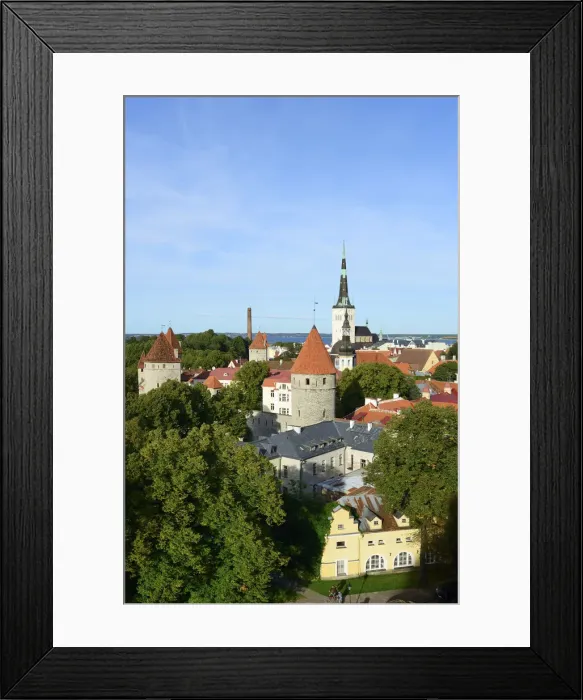 Framed Print : Old Town view from Toompea Hill, a Unesco World Heritage Site. Tallinn, Estonia