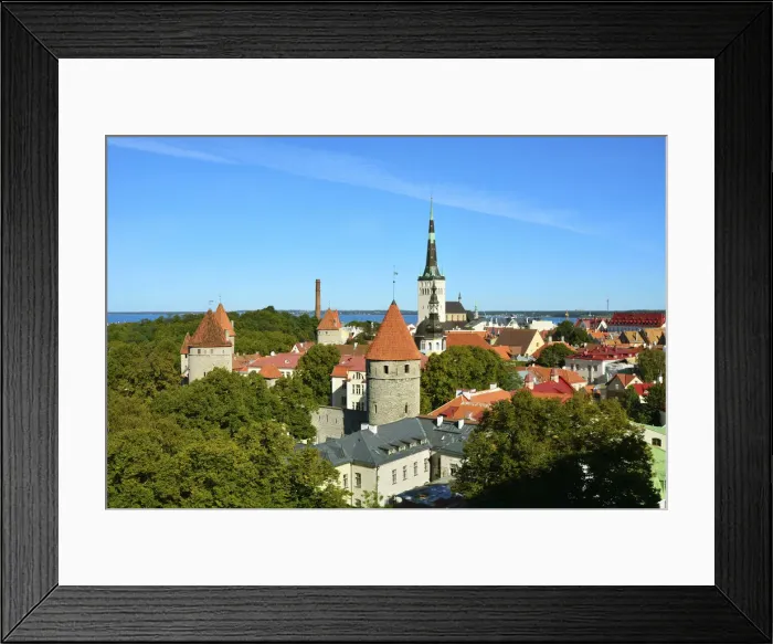 Framed Print : Old Town of Tallinn, a Unesco World Heritage Site. Tallinn, Estonia